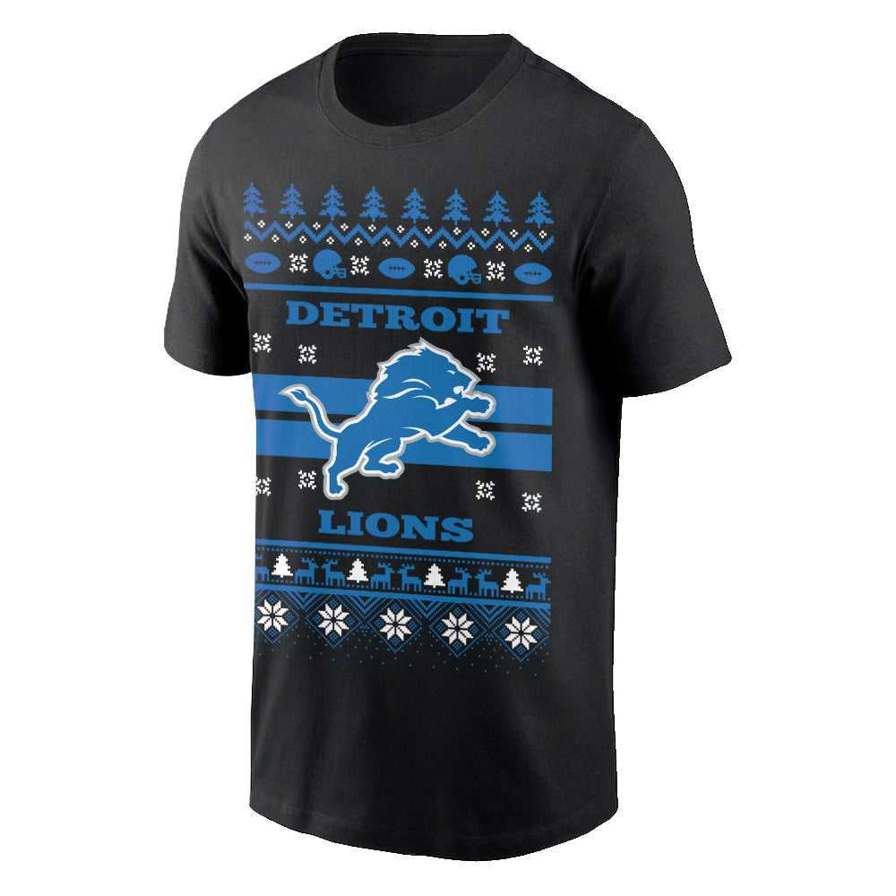 Detroit Lions Lions Ugly Xmas Tshirt